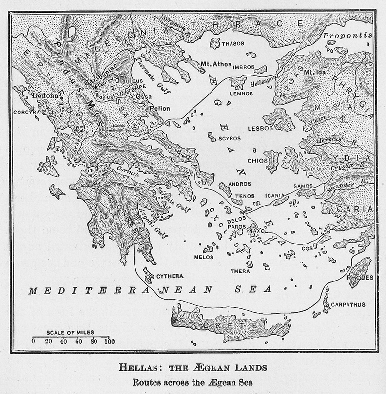 Map of the Argonauts route
